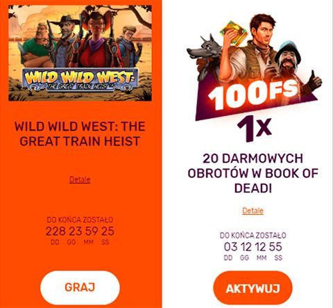 40 darmowych zakręceń w Wild Wild West Aktywacja pakietu darmowych obrotów do Wild Wild West