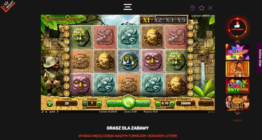 Wersja demonstracyjna automata Gonzo's Quest