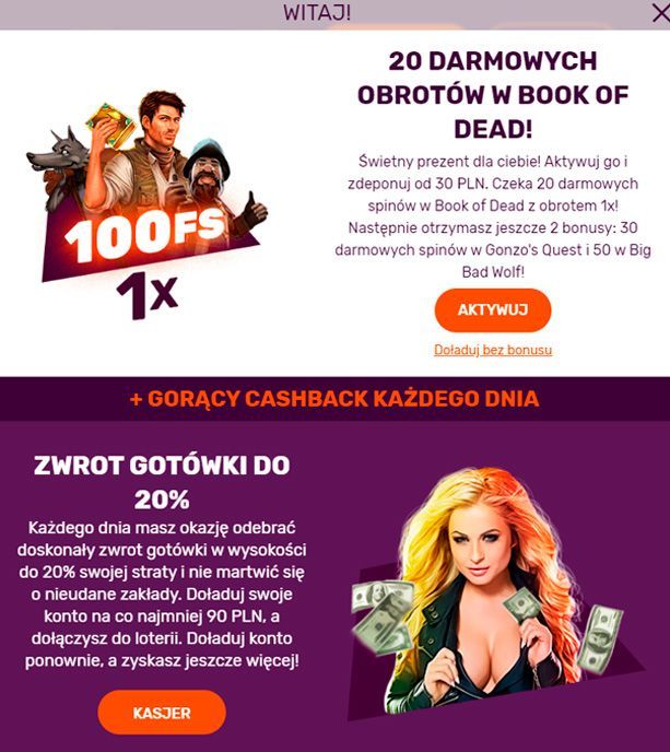 Bonus powitalny w All Right Casino