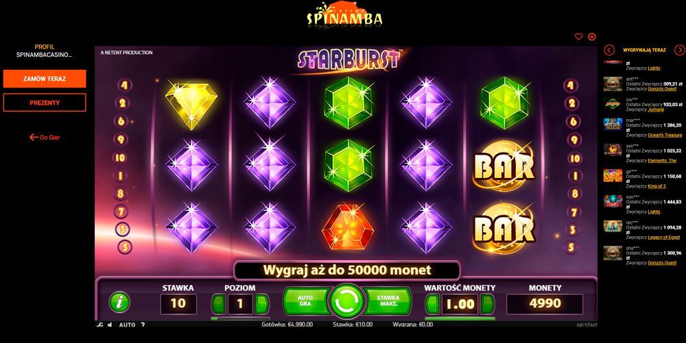 Wersja demonstracyjna automata Starburst Wersje gier hazardowych za darmo