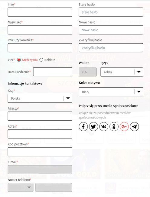 Formularz rejestracyjny w SuperCat Casino Wypełnianie profilu prawdziwymi danymi w celu uzyskania darmowych spinów bez depozytu