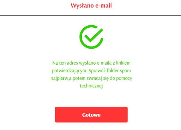 Aktywacja knota po weryfikacji e-mail Weryfikację adresu e-mail